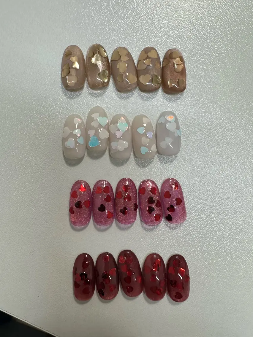 ネイル ハート バレンタイン Forme MINAMIのネイルデザイン