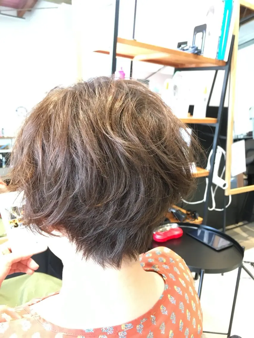 ショート くせ毛 ショートヘア カット ヘアカラー 💫縮毛矯正/ カット💫徳永あい子のヘアスタイル