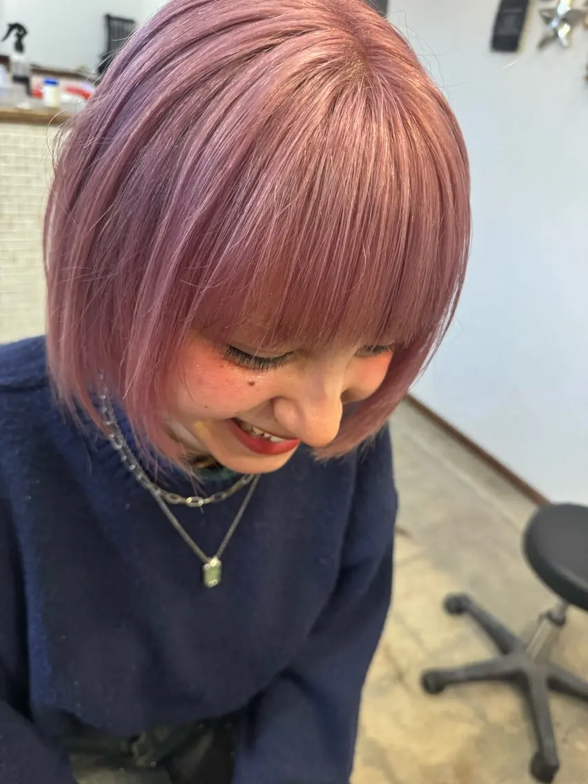 ミディアム ヘアカラー ブリーチカラー/草薙 MARU🌼のヘアスタイル
