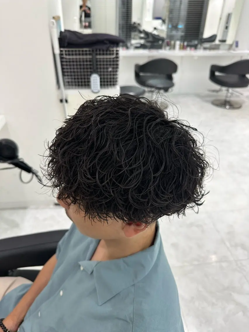 ショート パーマ メンズ カット パーマ 🐺韓国風メンズ特化 あさひ🐺のヘアスタイル