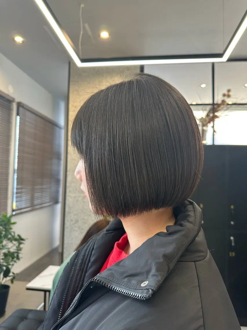 ショート 縮毛矯正 【育休中】EARTH 荒井店HARUNAのヘアスタイル