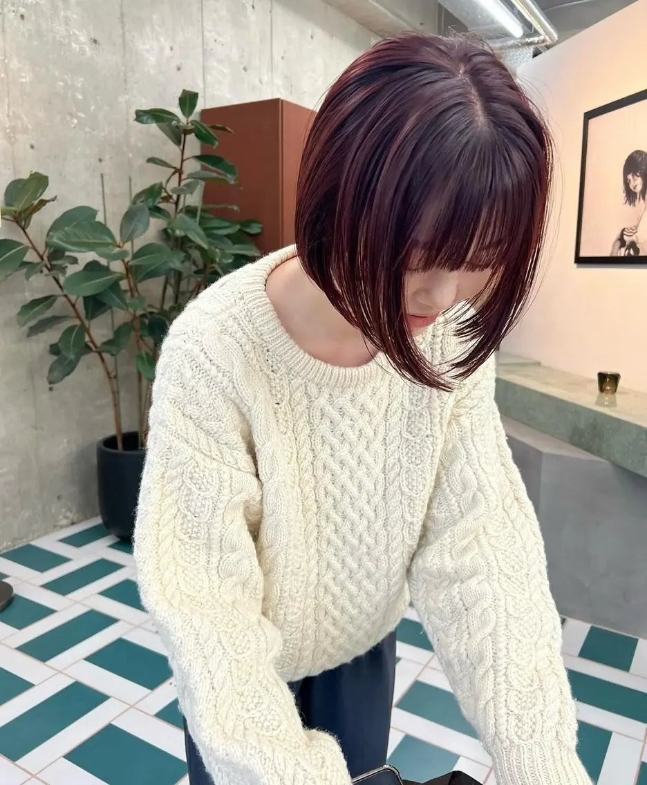 カラー RIN🎀レイヤー/ ボブ/オリーブカラーのヘアスタイル