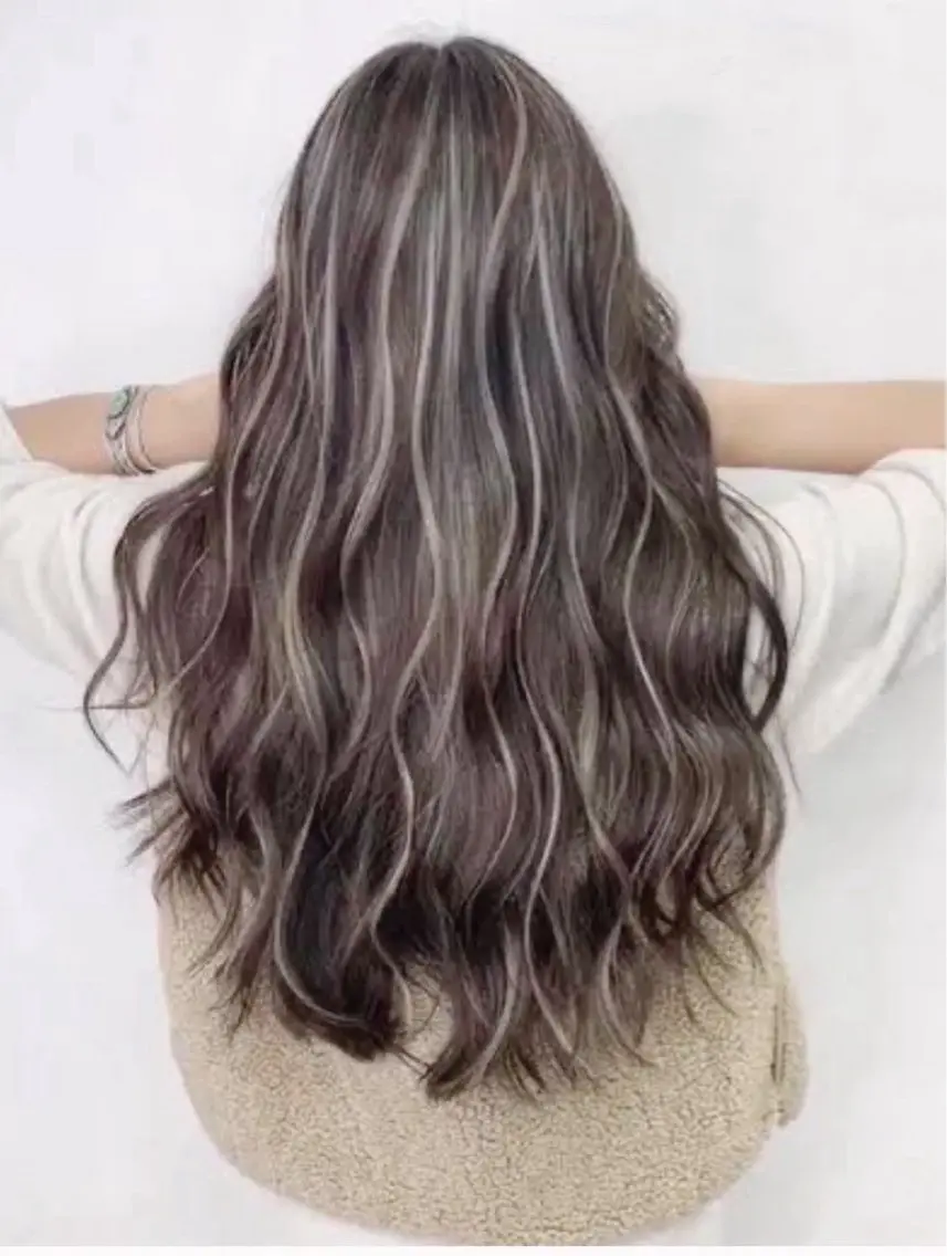 ロング カラー パーマ ヘアアレンジ バレイヤージュ ブリーチ ケアブリーチ 透明感カラー ハイライトカラー バレイヤージュ 藤沢 髪質改善 竹内ケンゴのヘアスタイル