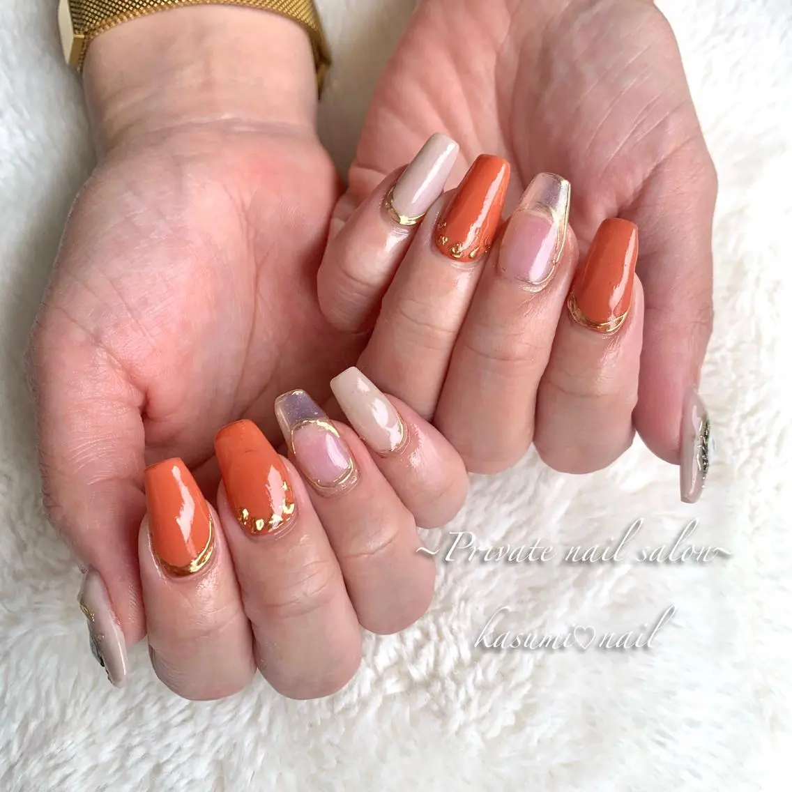 ネイル アートネイル ラメ(グリッター) マグネットネイル ミラーネイル 持ち込み KASUMI♡ Nailのネイルデザイン