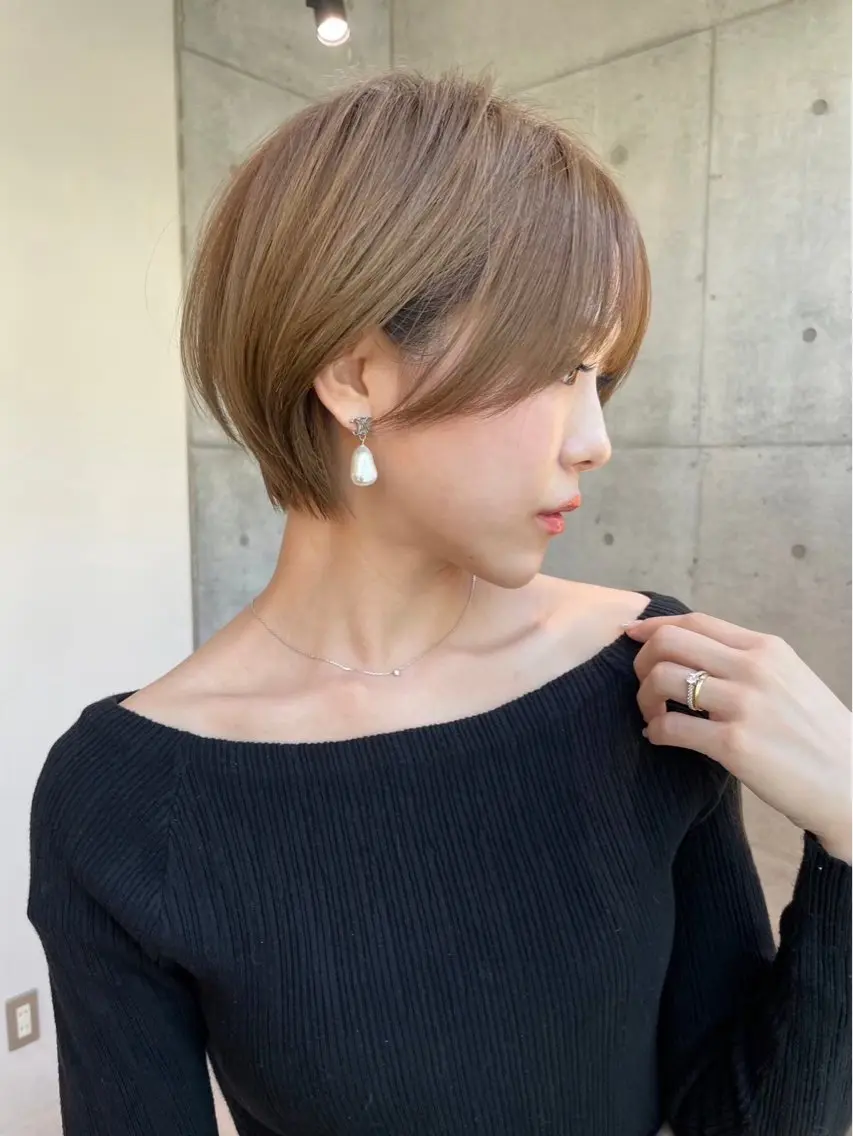 ショート カラー カット ヘアカラー トリートメント 🌟透明感カラー× 小顔カット いっせいのヘアスタイル