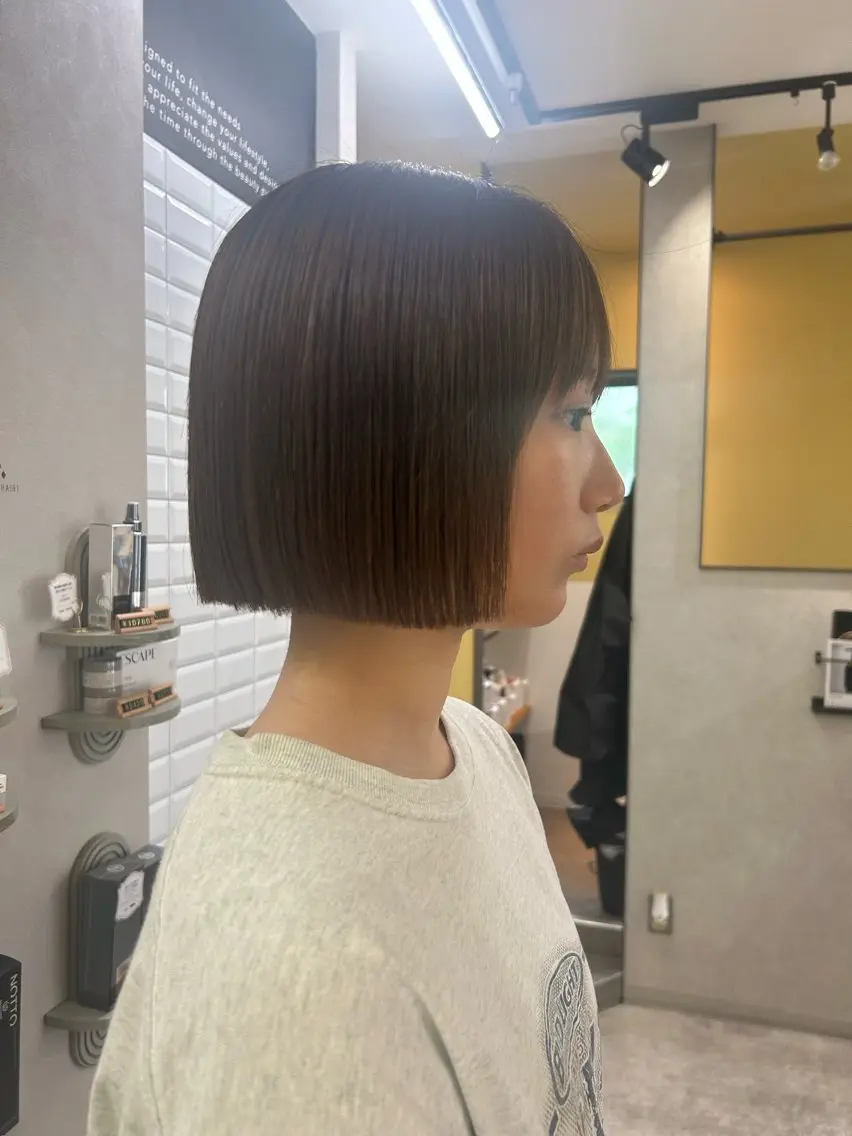 ショート ボブ カット トリートメント hubhair レイヤー/透明感のヘアスタイル