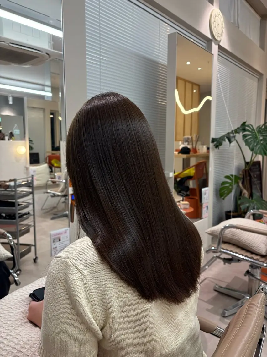 ミディアム 縮毛矯正 池袋/美容室 リュウセイのヘアスタイル