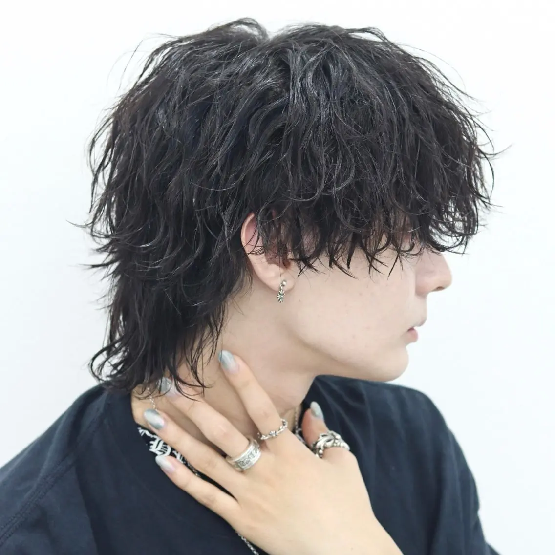 ミディアム カラー パーマ メンズ カット パーマ トリートメント ハイトーン/メンズマ ッシュ/KYOHEIのヘアスタイル