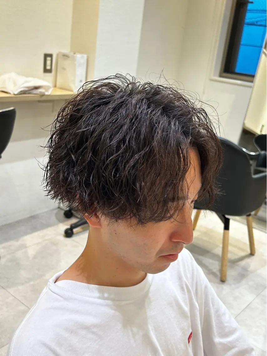 ショート パーマ メンズ メンズパーマ ツイストスパイラルパーマ スパイラルパーマ カット パーマ トリートメント パーマの達人🌀 メンズ特化/壮真のヘアスタイル