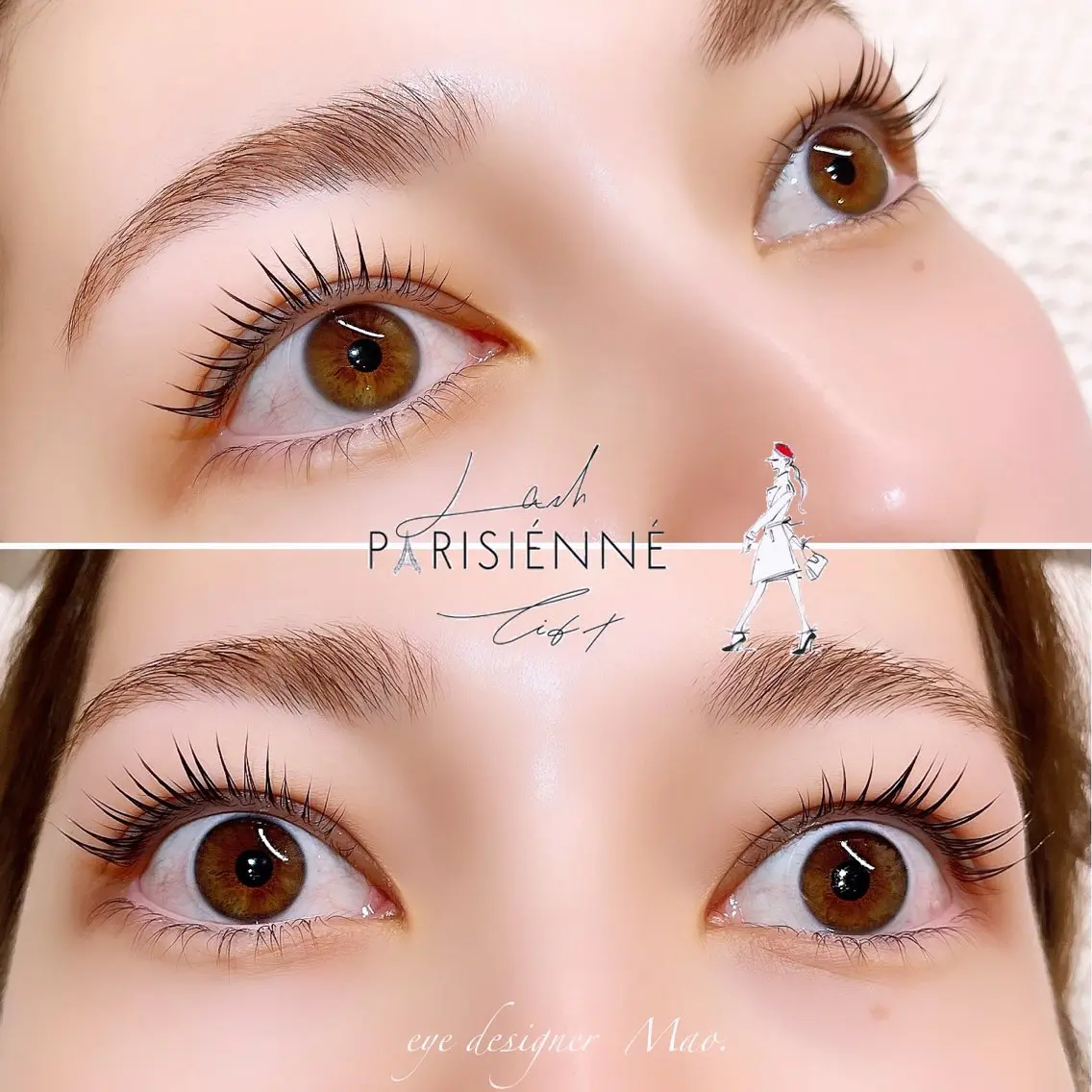 マツエク・マツパ 束感まつ毛 韓国風マツエク パリジェンヌラッシュリフト 【AO】eye MAO💎のマツエク・マツパデザイン