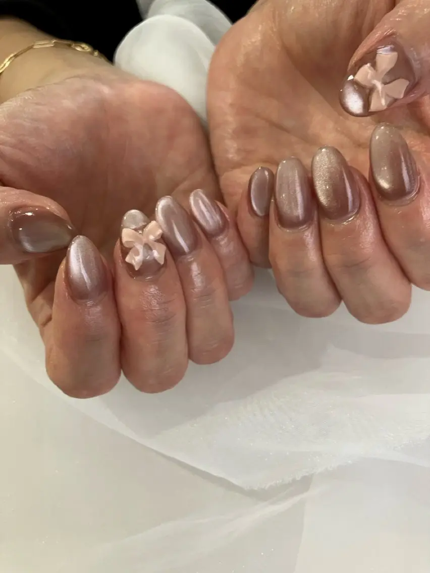 ネイル マグネットネイル ワンカラーネイル フットネイル nail salon neigeのネイルデザイン
