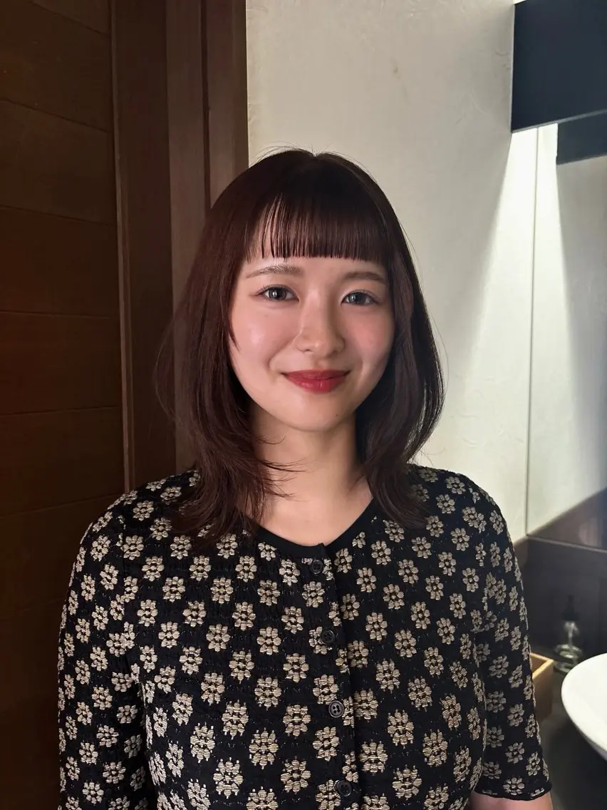 ミディアム くびれヘア くびれレイヤー レイヤーカット カット ヘアカラー トリートメント TAP /金沢市 瀧川優羽 ໒꒱· ﾟのヘアスタイル