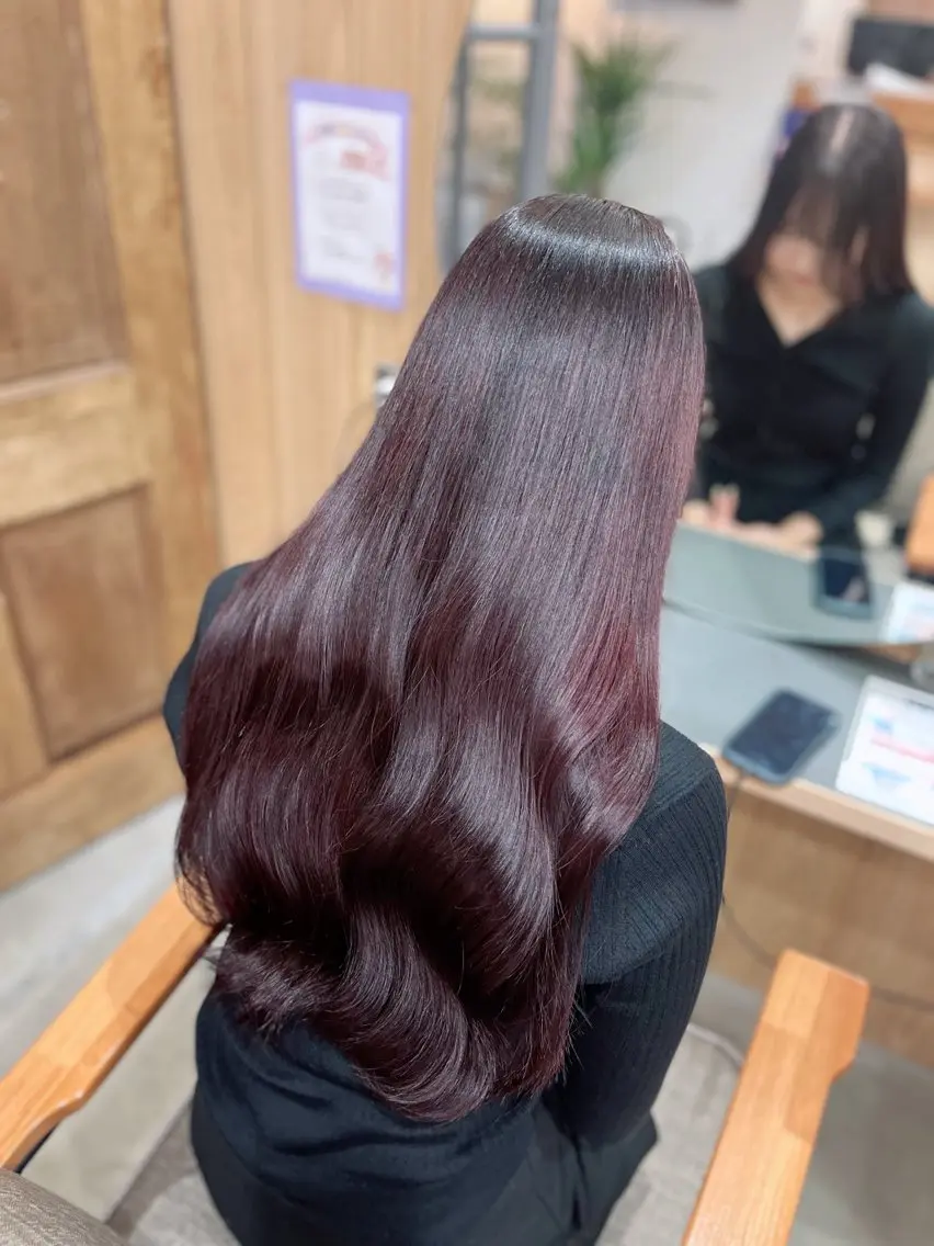 ロング ヘアカラー トリートメント 髪質改善/艶髪🫧 シズク🦥🌿のヘアスタイル