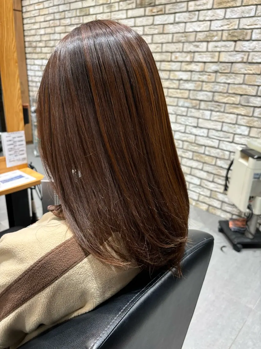 ミディアム 伸ばしかけ 髪質改善 カット 縮毛矯正 タケ/ボブショート モデル募集のヘアスタイル