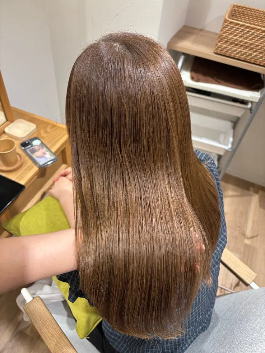 セミロング カラー ベージュカラー カット ヘアカラー トリートメント ヘッドスパ RINNO🌷透明感 カラー/髪質改善のヘアスタイル