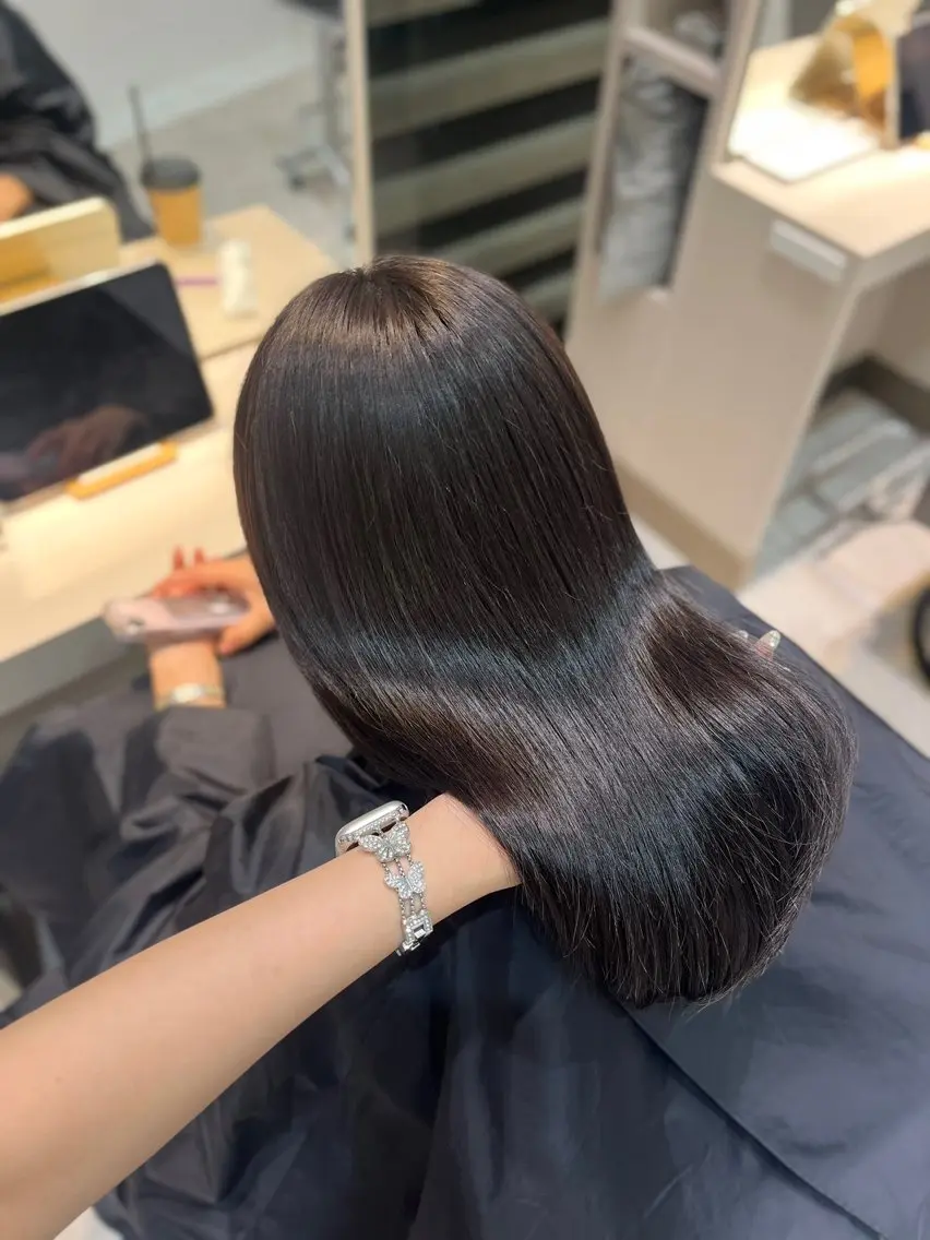 セミロング カラー ヘアカラー トリートメント 佐倉七彩/ 上品艶カラー/渋谷のヘアスタイル