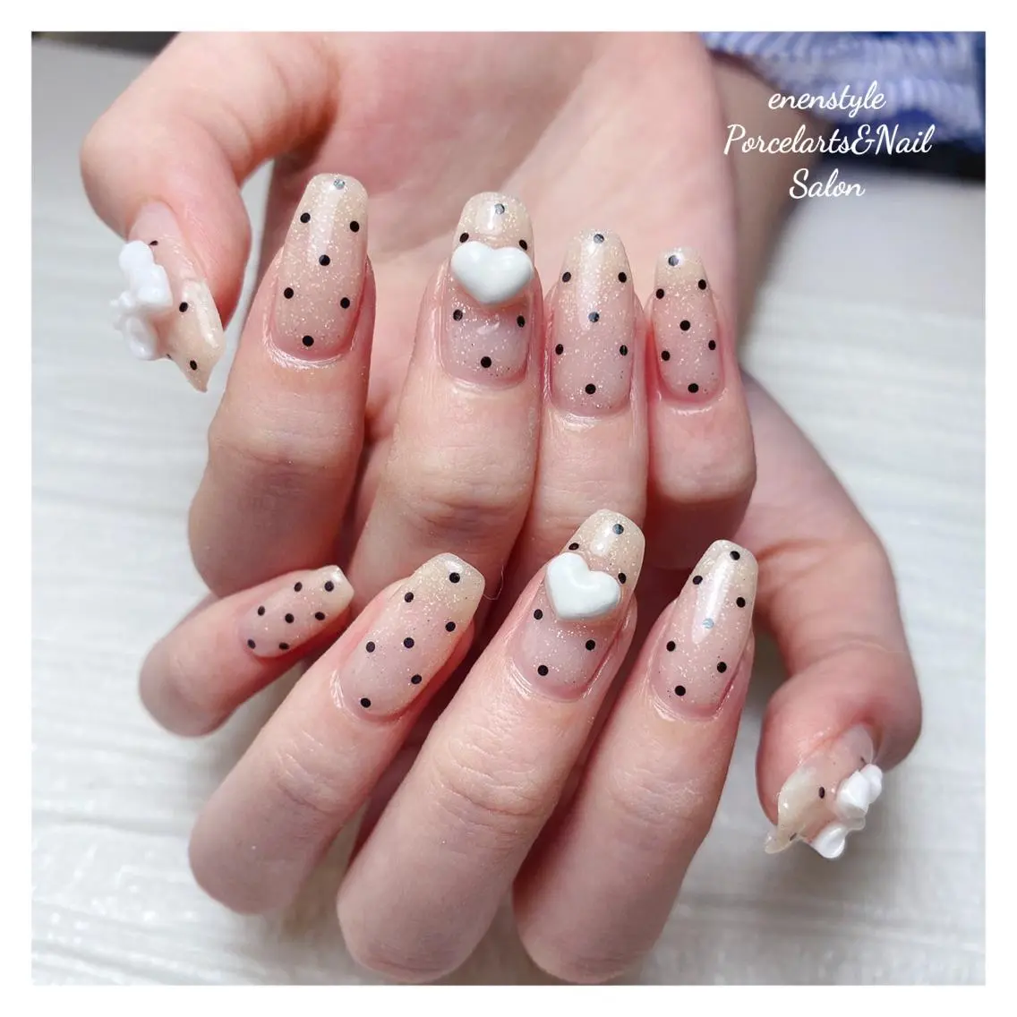 ミディアム ネイル 🐾enen style 🐾のネイルデザイン