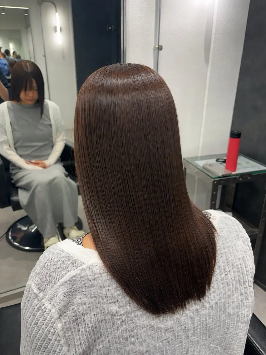 ロング 縮毛矯正 トリートメント 冨沢巧 /髪質改善/パーマのヘアスタイル