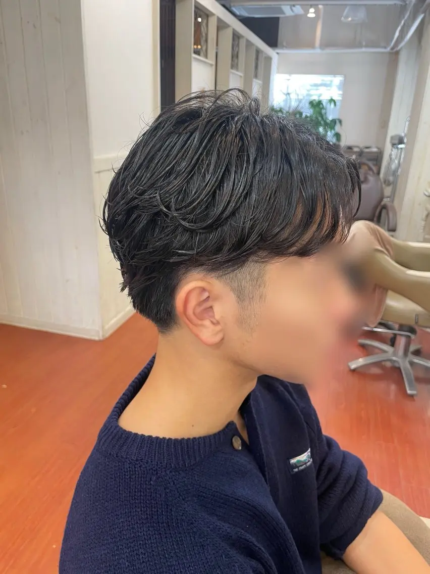 パーマ メンズ フェザーパーマ メンズパーマ 【contour】 ゆめ菜のヘアスタイル