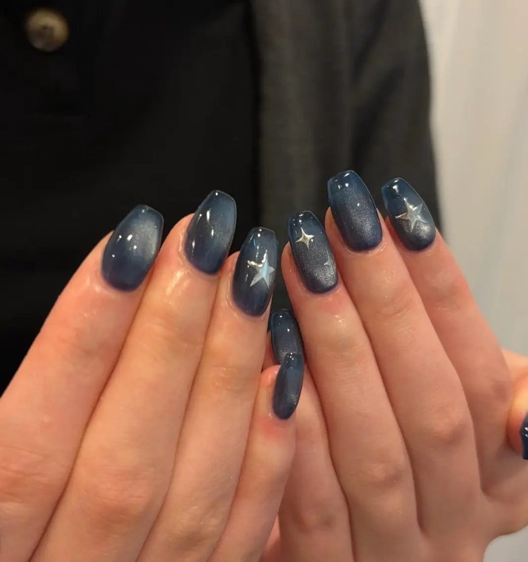ネイル ブルー マグネットネイル ハンドネイル MASHU /サヤnail♡のネイルデザイン
