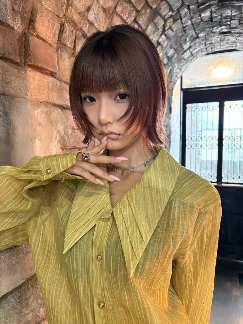 ミディアム カラー カット ヘアカラー トリートメント レイヤーボブ/ウルフ MINX 小野瀬隼のヘアスタイル