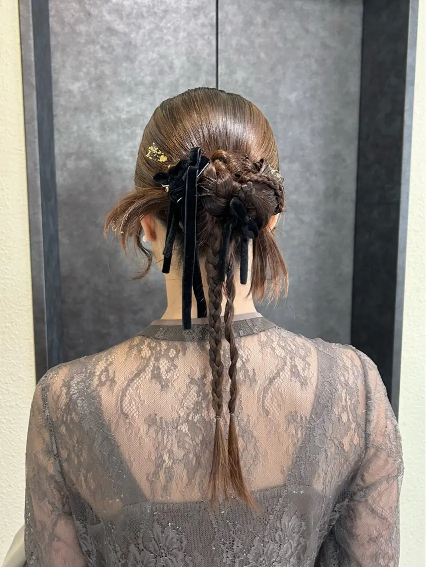ヘアアレンジ ヘアセット Mila hinaのヘアスタイル