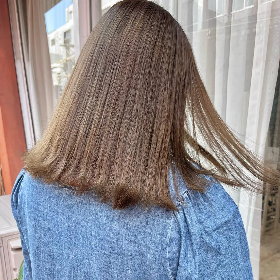 ミディアム カラー 堺 鳳 ママ美容師 yukariのヘアスタイル