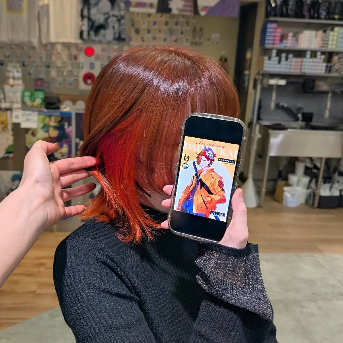 カラー ミディアム ヘアカラー 推しカラー🦉にじさ んじカラー🌈🕒✨のヘアスタイル