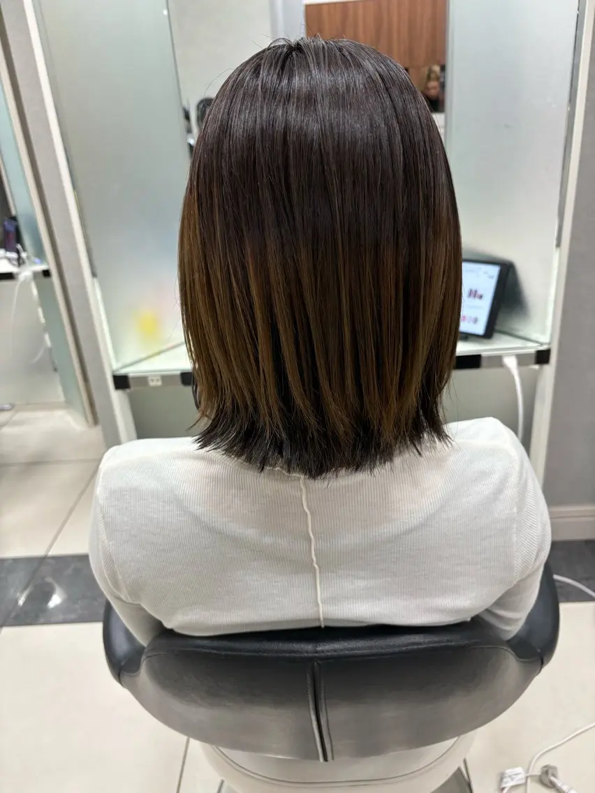 ミディアム カラー ハイライトカラー ハイライト ヘアカラー wakana 【ブリーチカラー】のヘアスタイル
