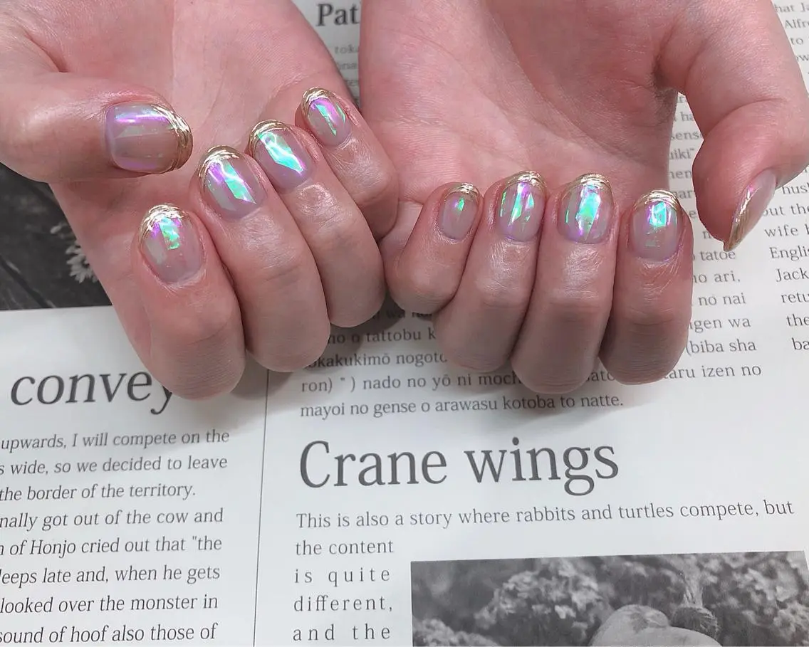 ネイル 氷ネイル・うるうるネイル ハンドネイル saki_ nail heronのネイルデザイン