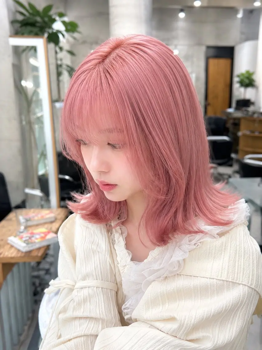 ミディアム ヘアカラー トリートメント azusa/心斎橋/ ハイトーンカラーのヘアスタイル