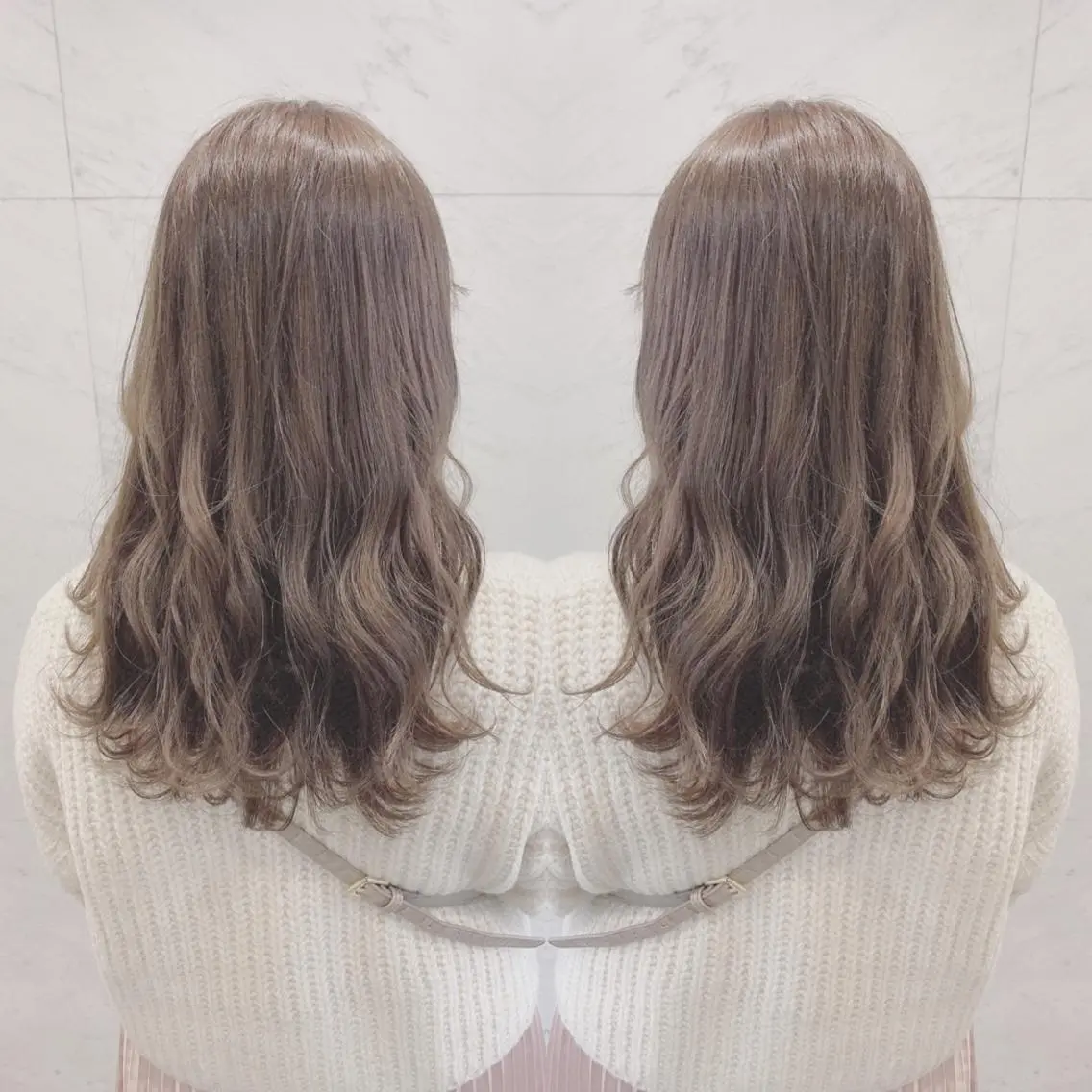 セミロング カラー カット ヘアカラー トリートメント 重政 和樹のヘアスタイル