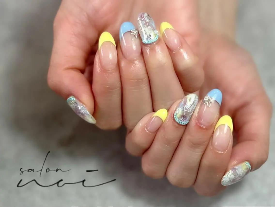 ネイル 春ネイル ハンドネイル salon noiのネイルデザイン