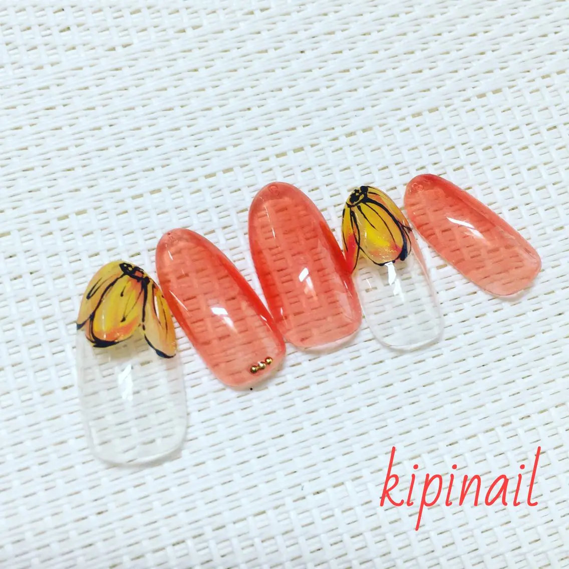 ネイル アートネイル フラワーネイル kipinail 川﨑えりかのネイルデザイン