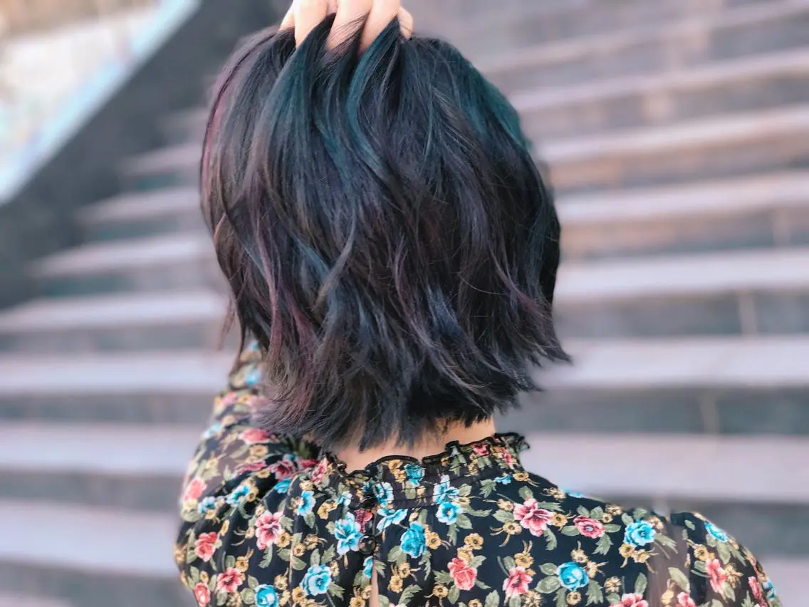 ミディアム カラー ブルーカラー ピンクカラー ユニコーンカラー YUI𓍯エクステ /ニュアンスカラーのヘアスタイル