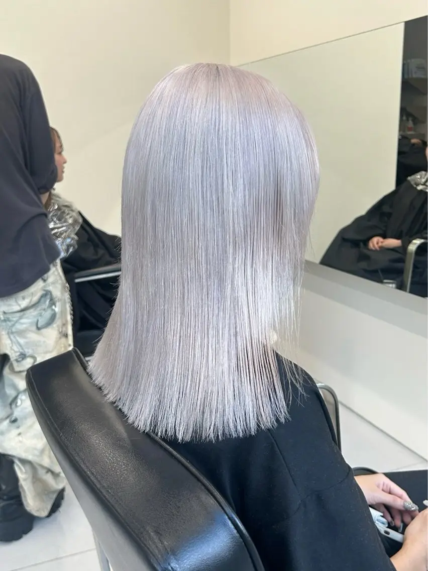ミディアム ヘアカラー 松原 朱里のヘアスタイル