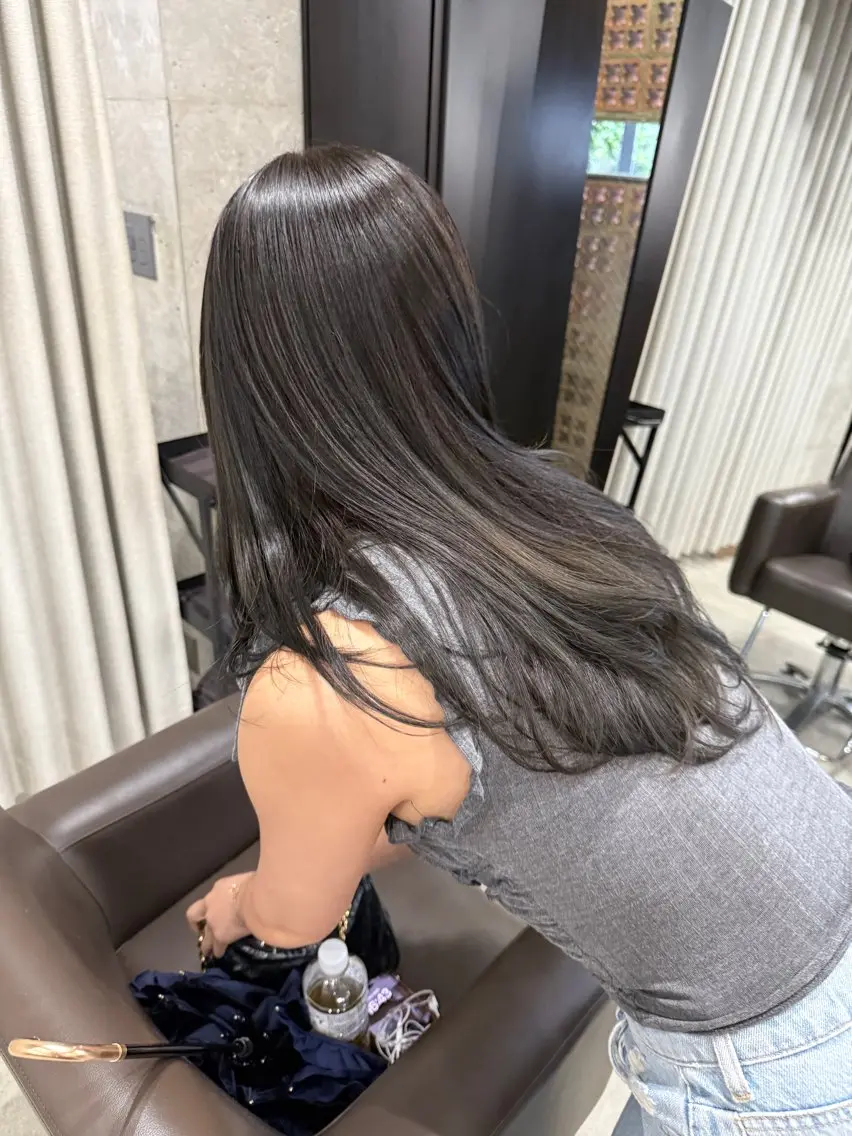 ロング カラー カット ヘアカラー トリートメント 表参道🌿赤み消し カラー/チナツのヘアスタイル