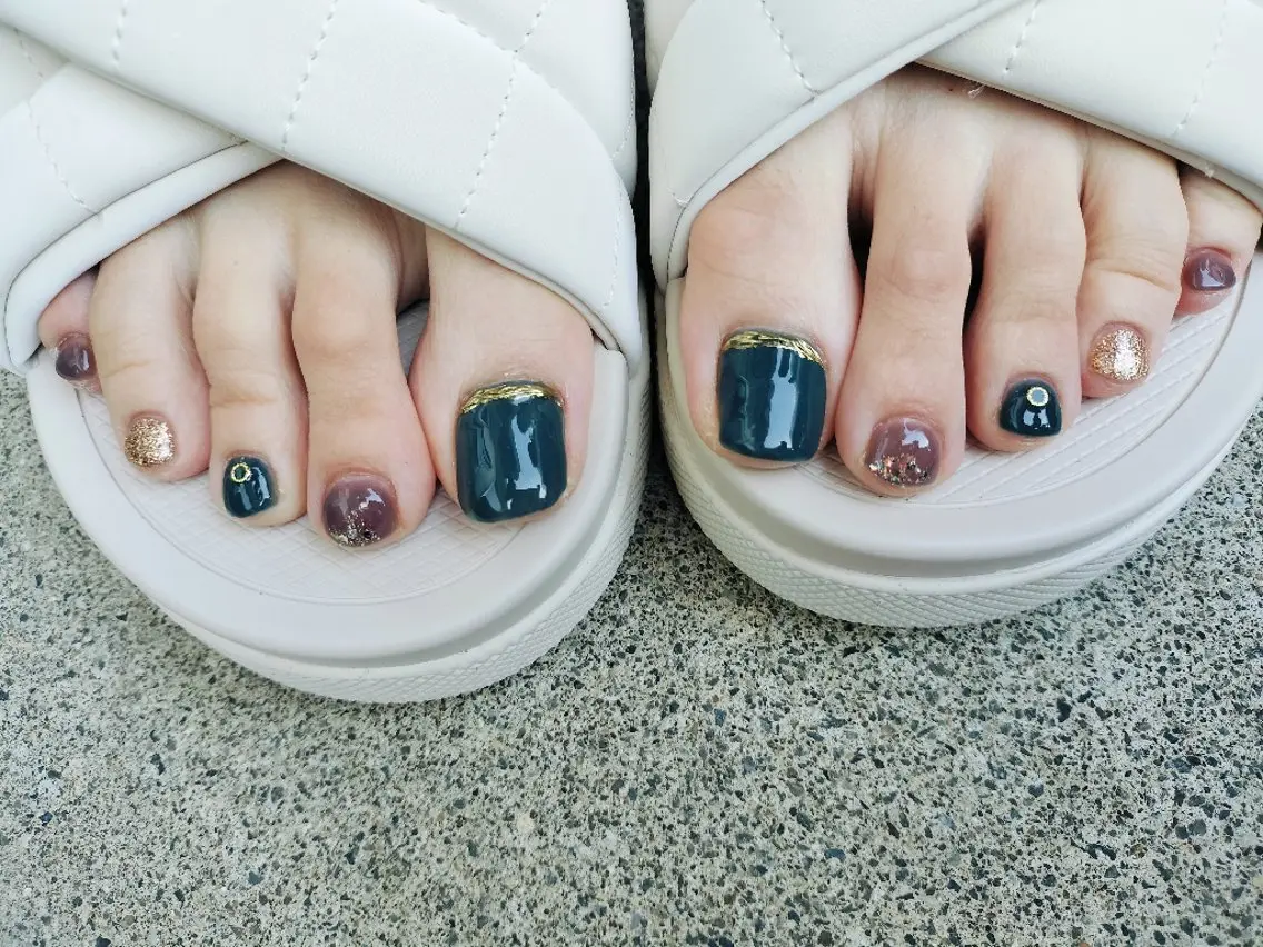 梅雨キャンペーン　フットデザインネイルの写真