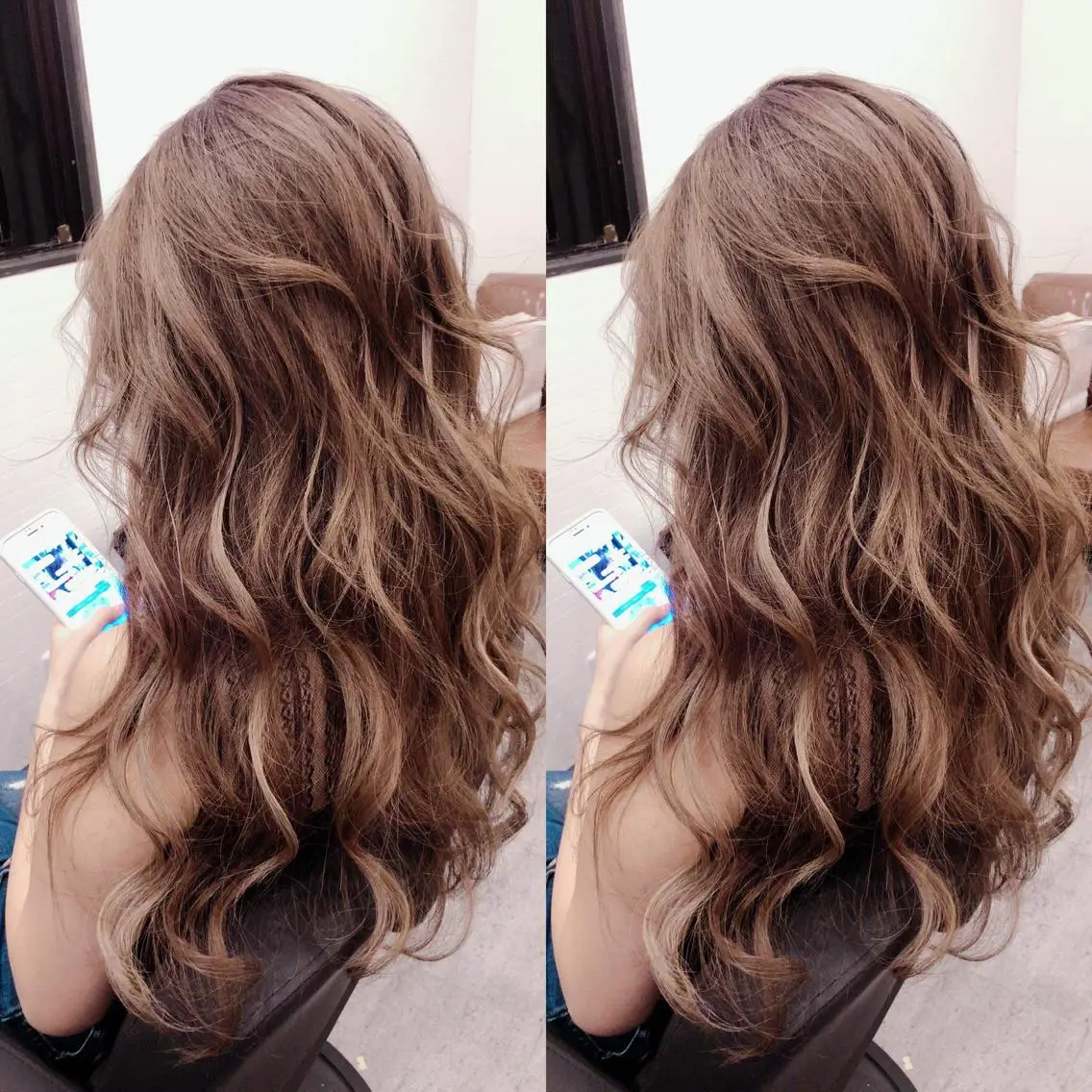 セミロング シールエクステ エクステ ヘアカラー トリートメント 100%高級人毛使用 LANIUMEDAのヘアスタイル