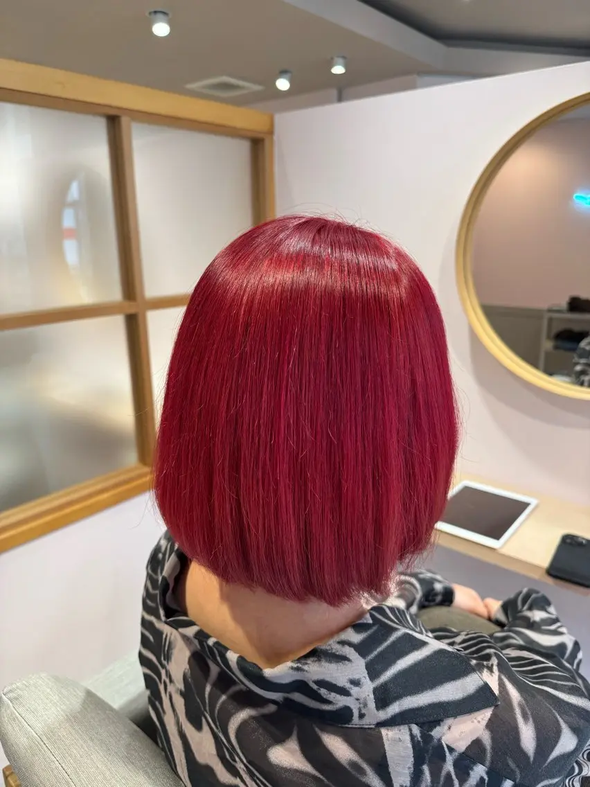 カラー レッドカラー AYATO 'のヘアスタイル