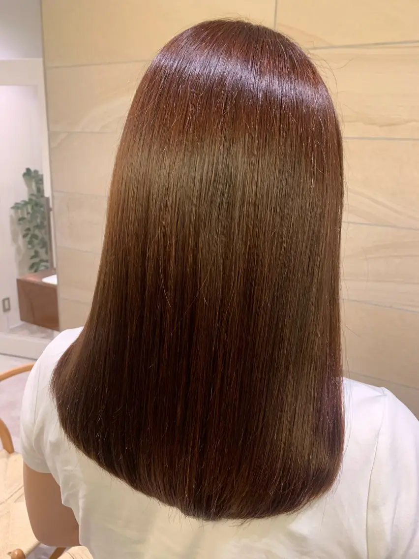 セミロング カラー 縮毛矯正 縮毛矯正 🫧 みゆ🫧のヘアスタイル