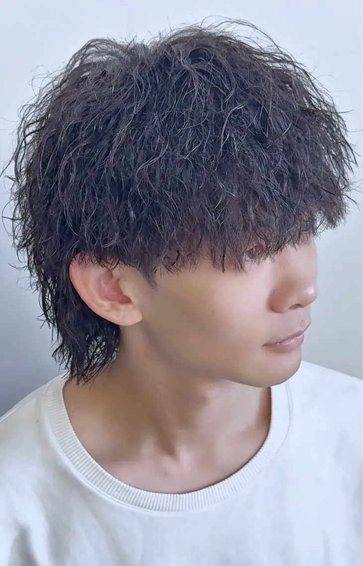 ミディアム パーマ メンズ カット ヘアカラー きょん/メンズパーマ /ツイスパ/メンズのヘアスタイル