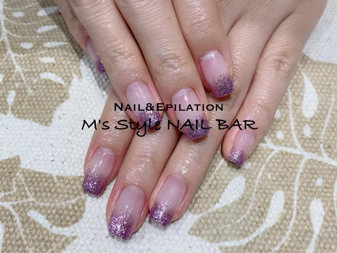 ネイル グラデーション ラメ(グリッター) ラメグラデーション ハンドネイル M's Style NAIL BARのネイルデザイン