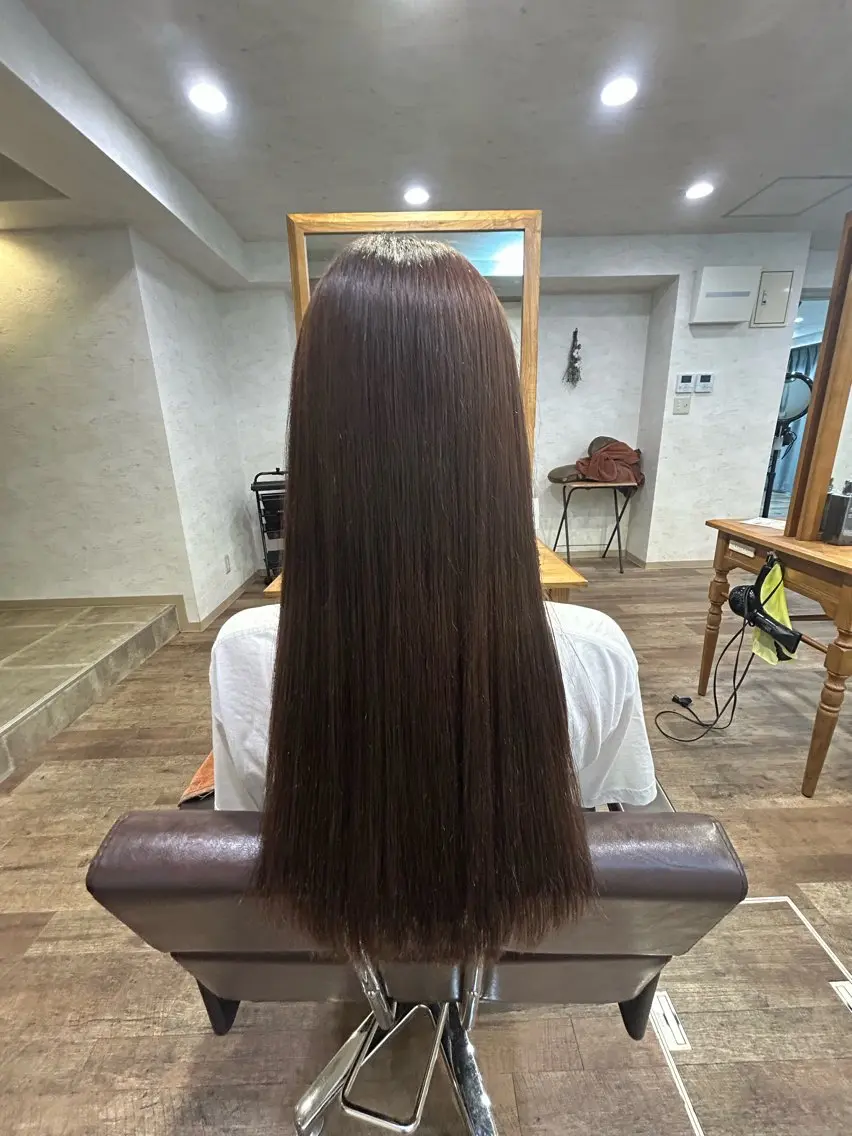 ロング 縮毛矯正 トリートメント 吉田 萌花のヘアスタイル