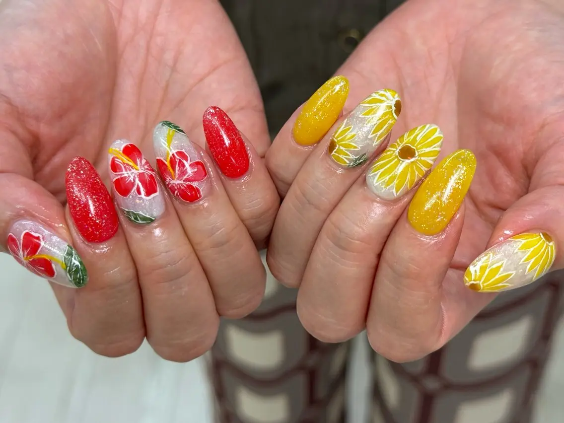 ネイル ハンドネイル OCEAN nail パラジェル　取扱い店のネイルデザイン