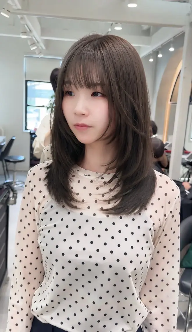 セミロング カラー カット ヘアカラー トリートメント 💙レイヤー縮毛矯正 大宮/虎白💙のヘアスタイル