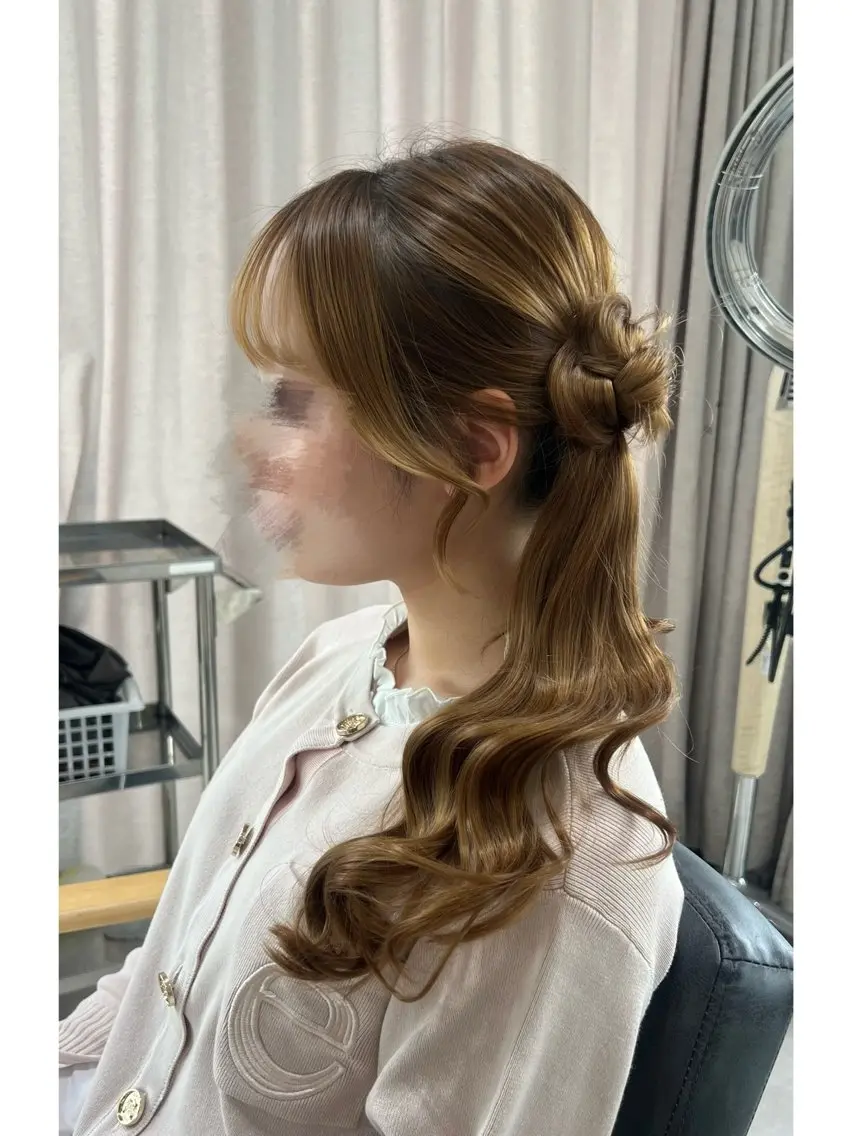 ヘアセット mona🩵透明感 カラー/ヘアセットのヘアスタイル