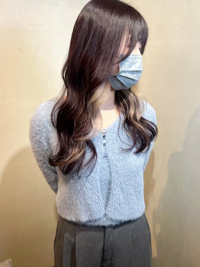 セミロング カラー カット ヘアカラー トリートメント Aya/四条烏丸/ 酸性ストレートのヘアスタイル