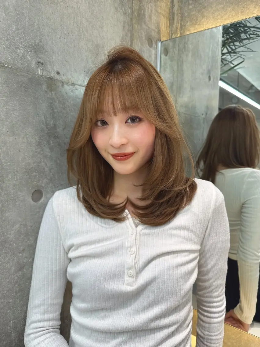 ミディアム カット ヘアカラー トリートメント ゆーだい🇰🇷韓国 🇰🇷×髪質改善のヘアスタイル