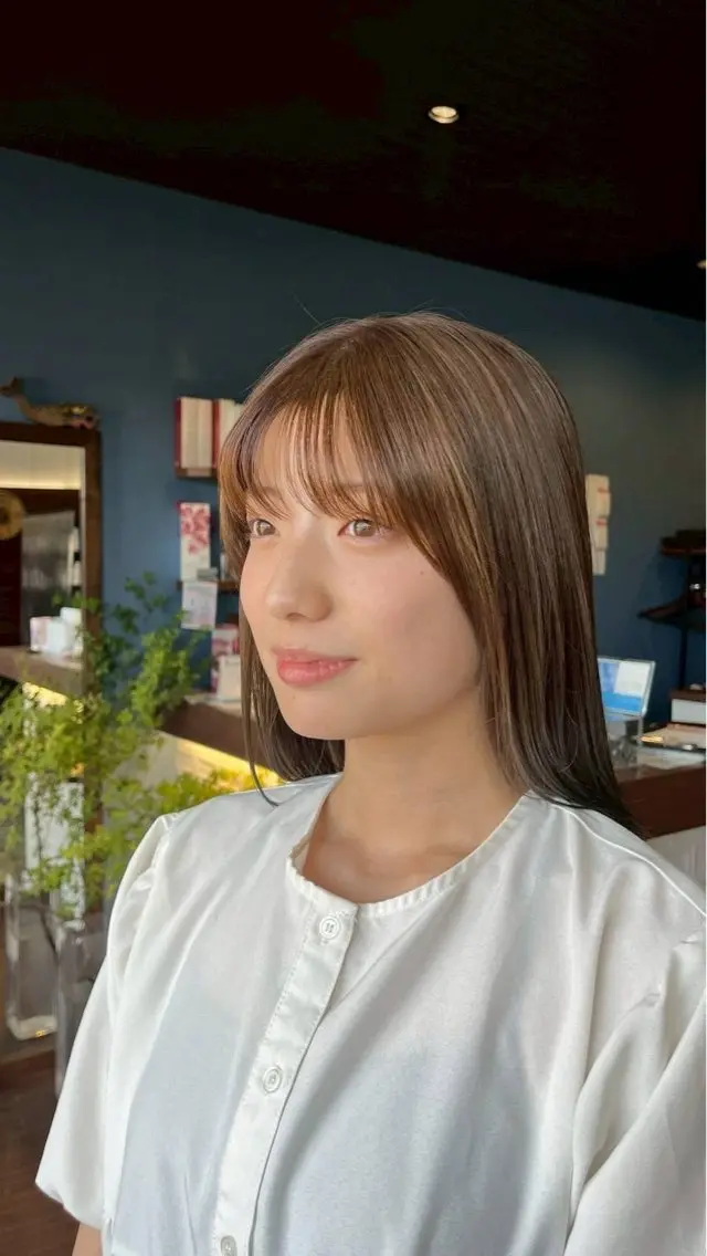 ミディアム カット ヘアカラー 🌼kubu🍀 Minami🌼のヘアスタイル